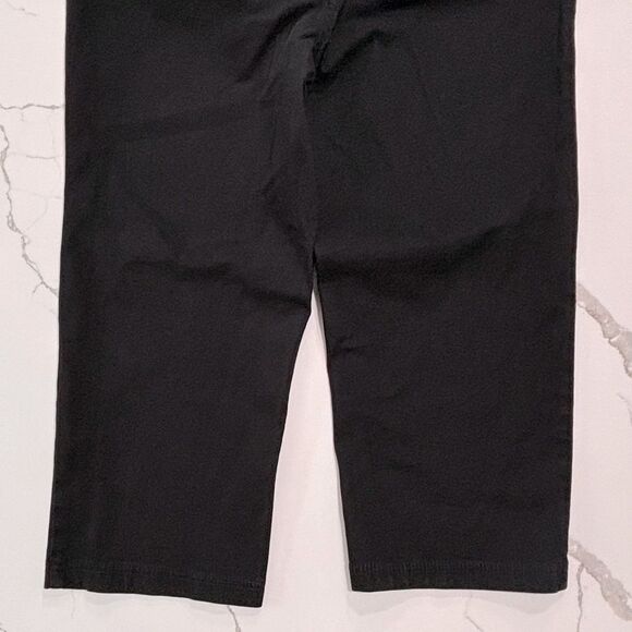 NYDJ | High Waisted Capris Pants Black Denim Button Jeans Size 10 - Picture 7 of 11